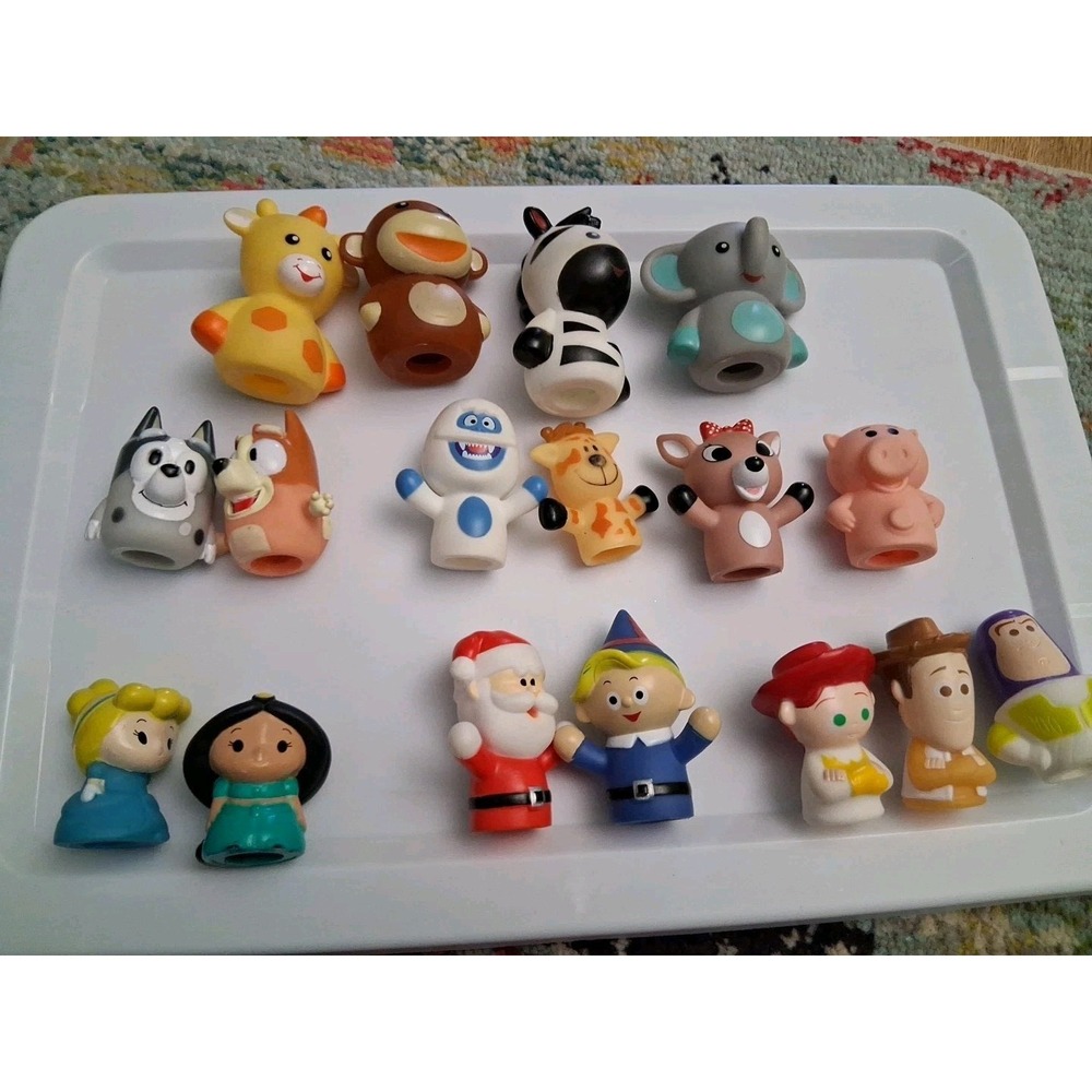 Rashti & Rashti Finger Puppet Rudolph, Santa, Elf, Animal + Other Lot Of 17